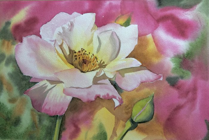 Flowers in Watercolour (Mondays 1-4 pm) * SOLD OUT * Shelley Prior (Level 2) 6 weeks (Mar.24 - Apr.28) - Image 3