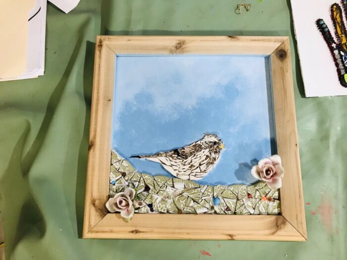 Spring Birds (mosaic) MATERIALS INCLUDED (Elena Martoglio) Tuesday Mornings (level 1) 4 weeks (May 27-June 17) - Image 3