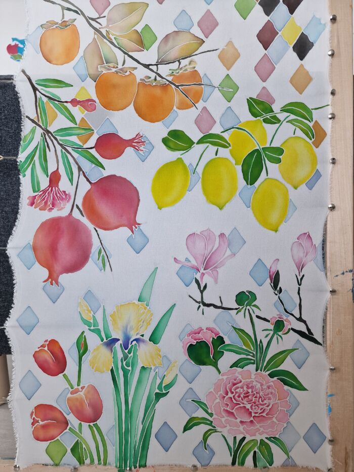 Design and Paint an Original Silk Scarf (all materials INCLUDED!) Ani Harutyunyan (Sat.Oct.18/Sun.Oct.19) all levels (Studio ONE) 10am-3pm - Image 3