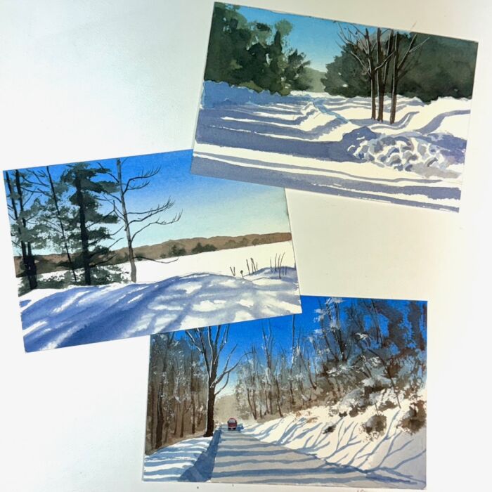 Winter Landscapes in Watercolour (Shelley Prior) Mon. Oct. 27 (9:30 a.m. to 3:30 p.m.) ALL levels welcome! - Image 2