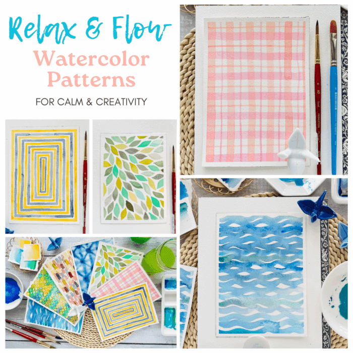 Relax & Flow: Watercolor Patterns For Calm & Creativity *professional grade paper provided* (all artists welcome) with Pooja Kenjale-Umrani (Sunday, August 10) 1-4 p.m. (Studio ONE)