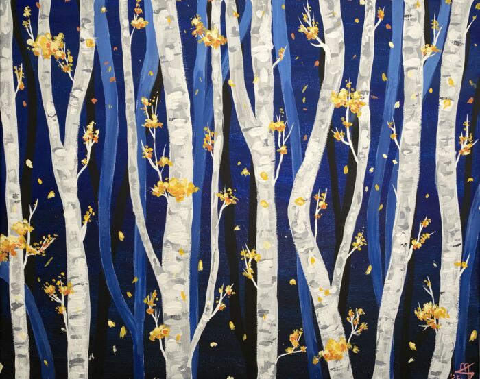 Friday Friends 'n Family PAINT NIGHT (Birch Wood) Maia Lee-Thomas (Fri. Oct.10) 7-9:30 pm *Materials Included*