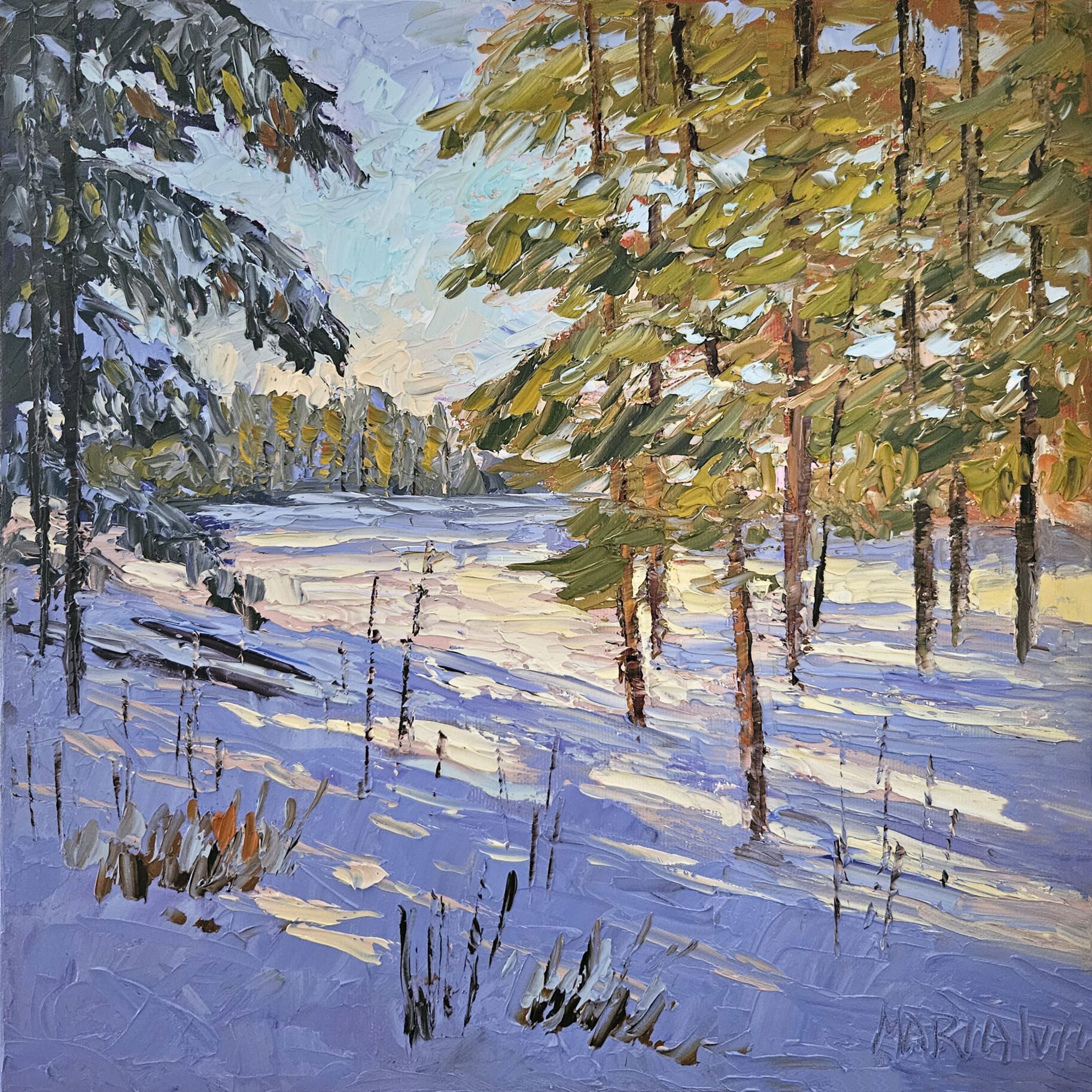 Impressionistic Winter Scene in Oil (Palette Knife Painting) Sun. Jan. 25 (10am-3pm) Studio One
