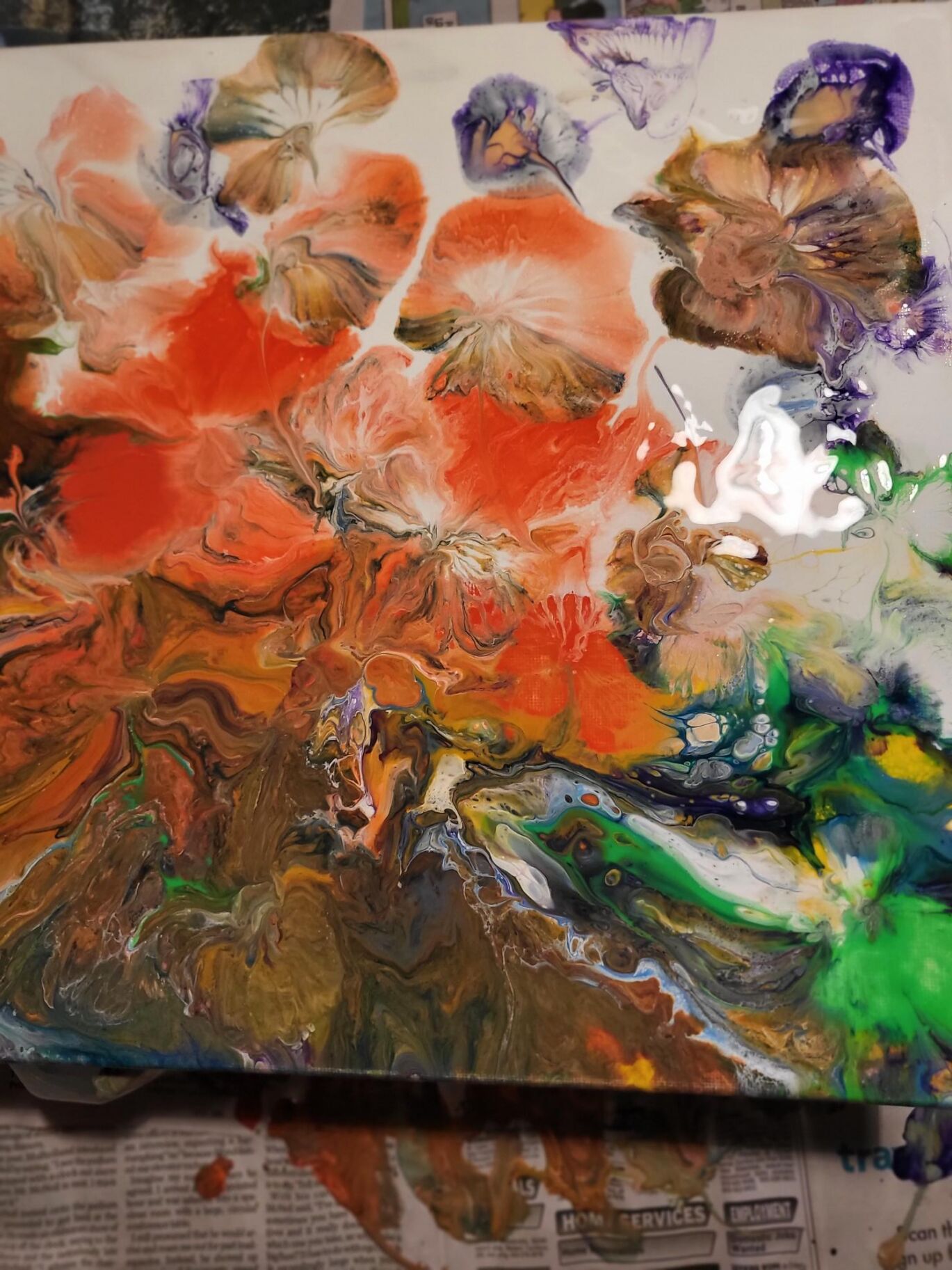Fluid Art Florals (acrylic) AJ Webb (Sat. May 30 from 10 am-3 pm and Sun. May 31 from 2-4 pm (Level 1-2) - Image 4