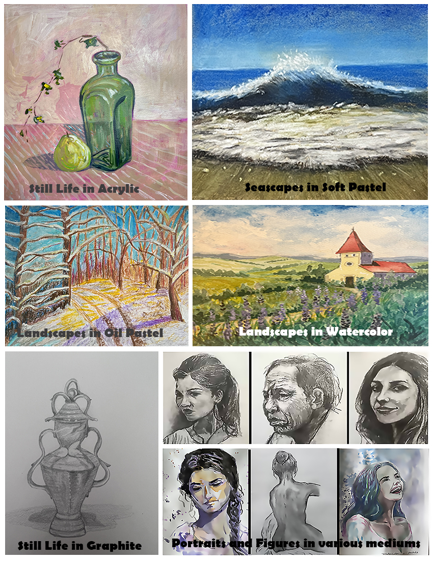 Wed EVE Aug 5-27 *Portfolio Preparation for Art Students* 6:30 - 9:30 p.m. (Pamela Dey) in Studio ONE (materials included)