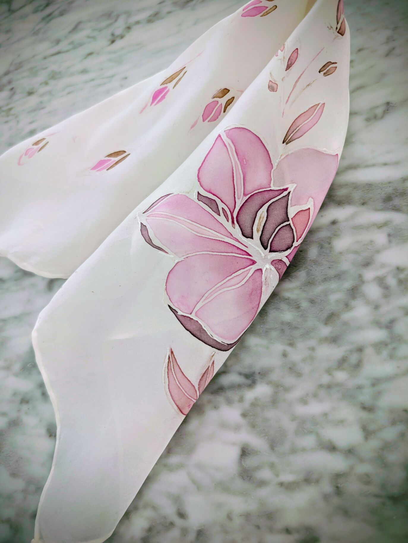 Paint an Original 18x18 Silk Scarf (all materials included) Tatiana Dragalin (Sat.Oct.24) all levels (Studio ONE) 1-4 pm - Image 2