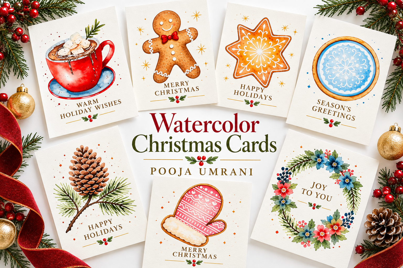 *Sun. Nov. 15* Watercolour Christmas Cards with Pooja (all artists welcome) with Pooja Kenjale-Umrani (1-4 p.m.) Studio ONE